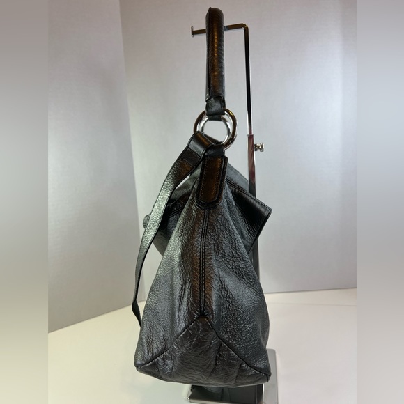 Plinio Visona Black Fold over Hobo Purse - Picture 4 of 16
